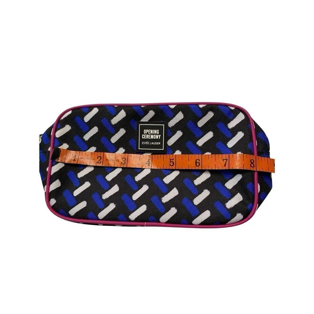 Opening Ceremony x Estee Lauder Geometric Print Pink Trim Makeup Cosmetic Bag